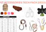do dog harness, pet collar and pet accessories tech pack